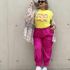 Fuchsia flame trouser