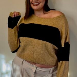 camel noir cozy sweater